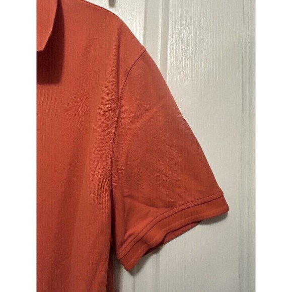 LL Bean Mens Traditional Fit Short Sleeve Polo Shirt XL Regular Solid Orange - Picture 9 of 15